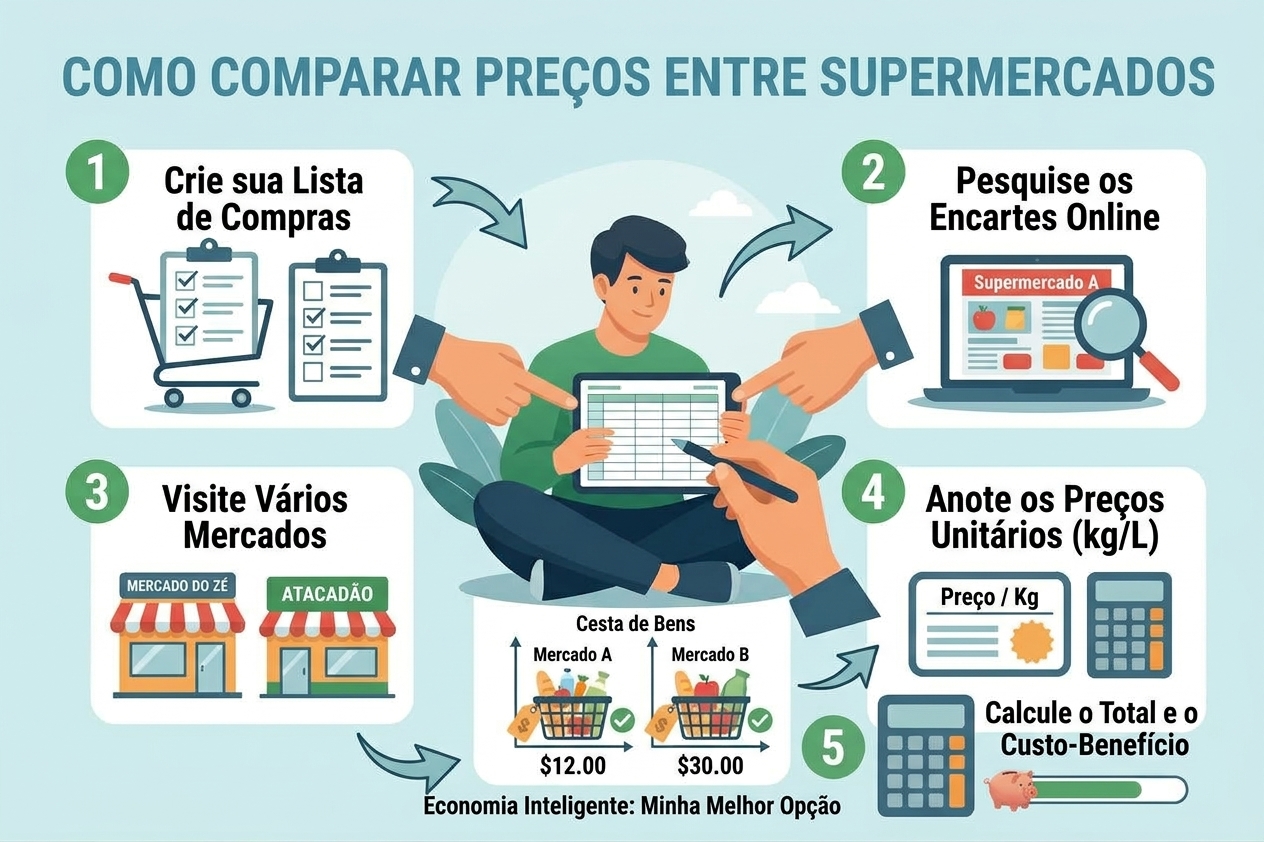 Como comparar preços entre supermercados: gráfico de preços por mercado gerado a partir de notas fiscais no Finnly