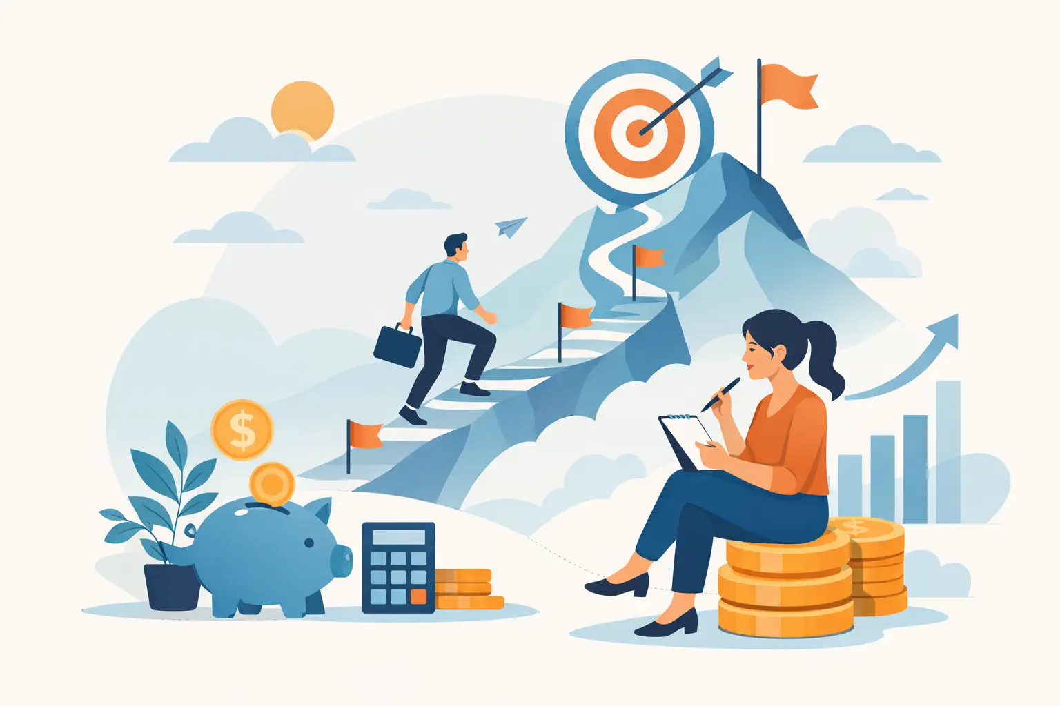 Como definir metas financeiras de forma realista, medir progresso e ajustar o plano sem culpa