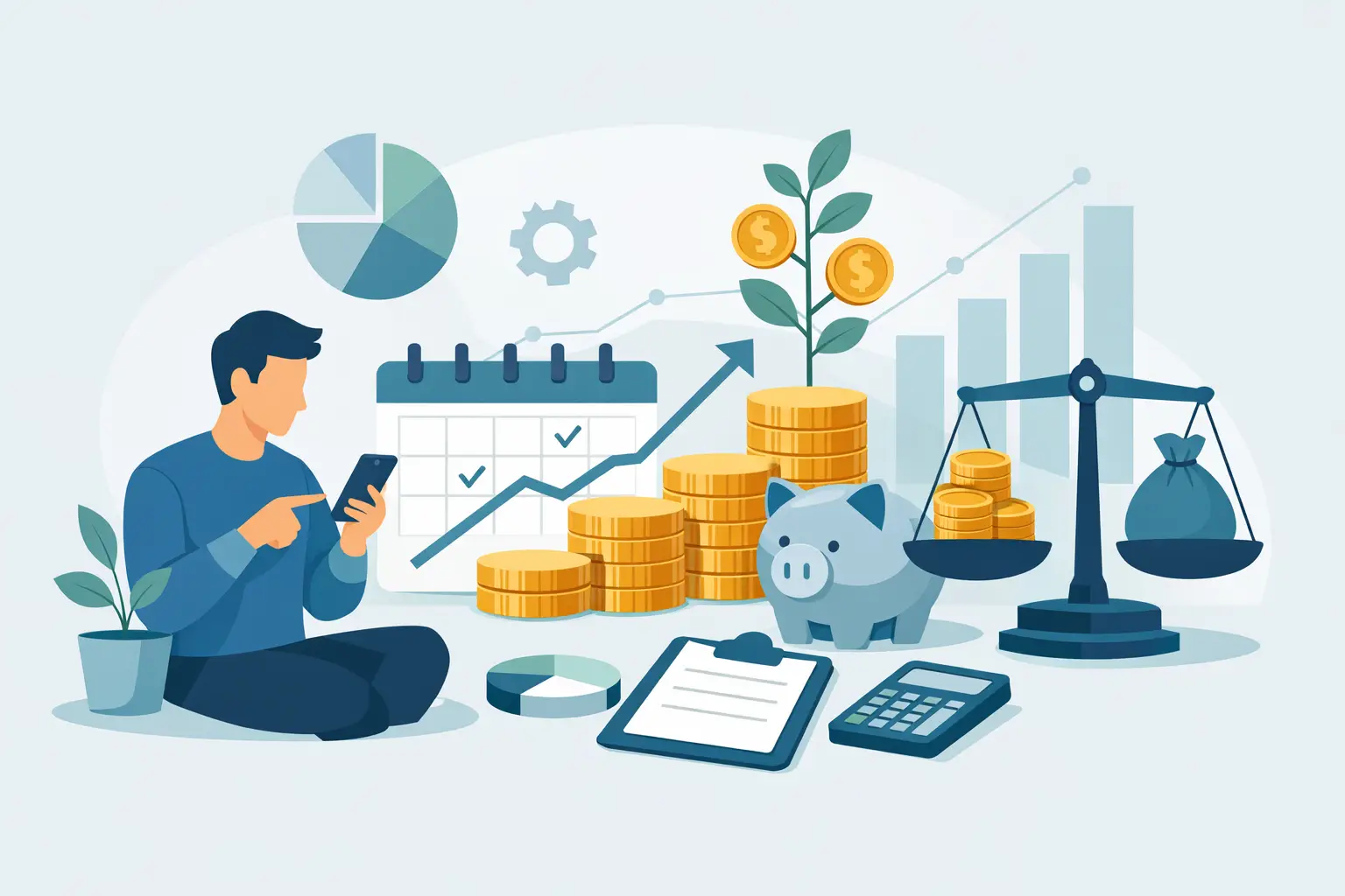 Como investir mensalmente com metas, reserva de emergência e controle do orçamento