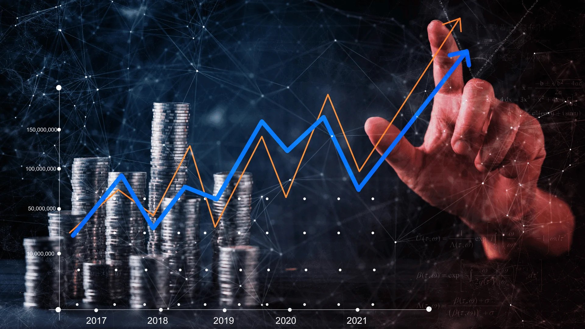 Gráfico de crescimento de investimentos com juros compostos