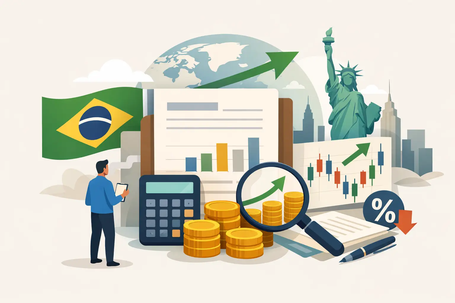 Imposto sobre BDR pessoa física: alíquota, DARF, compensação de prejuízo e declaração anual