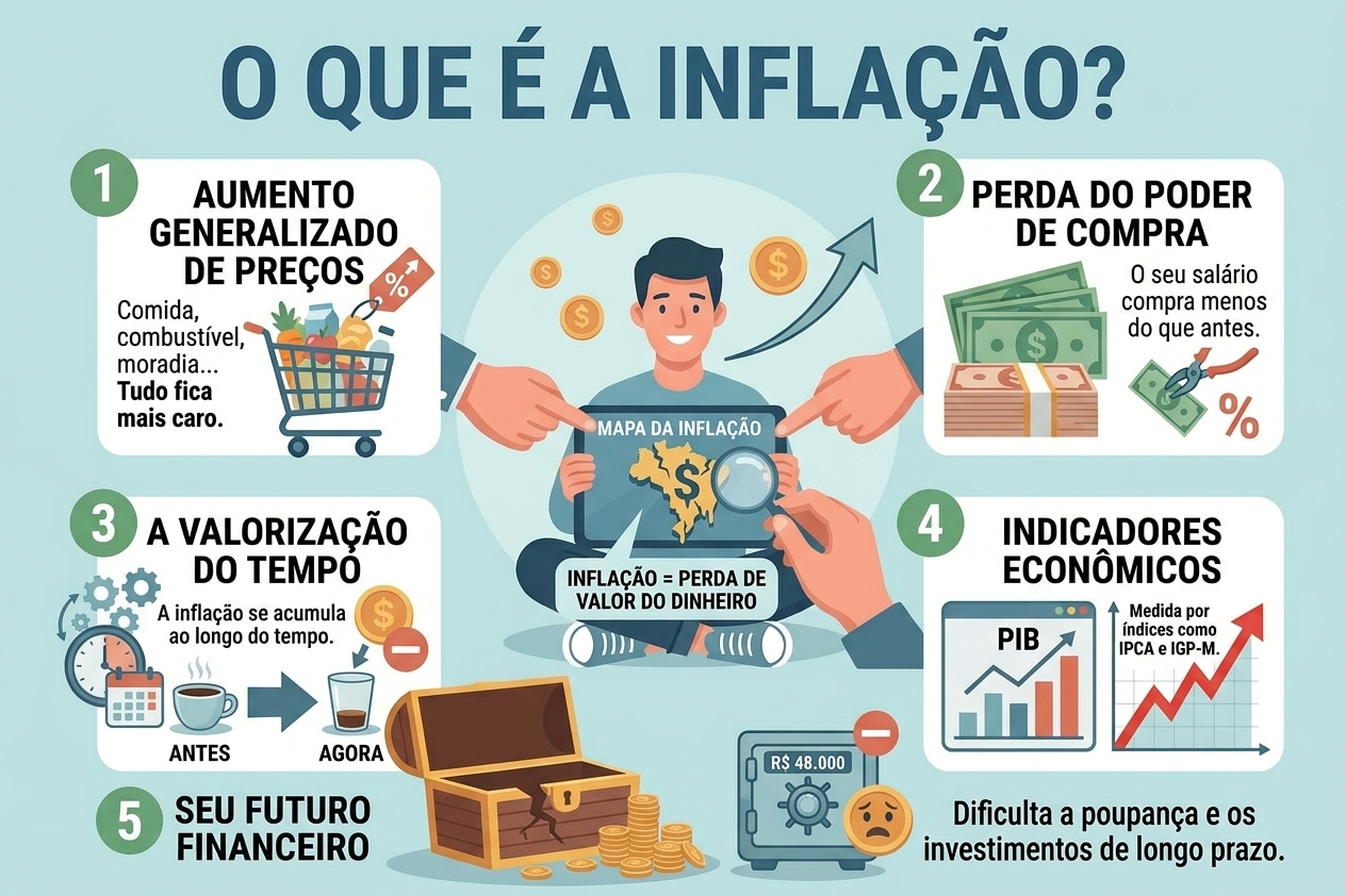 O que é inflação: aumento generalizado dos preços, perda de poder de compra e acompanhamento pelo Minha inflação no Finnly