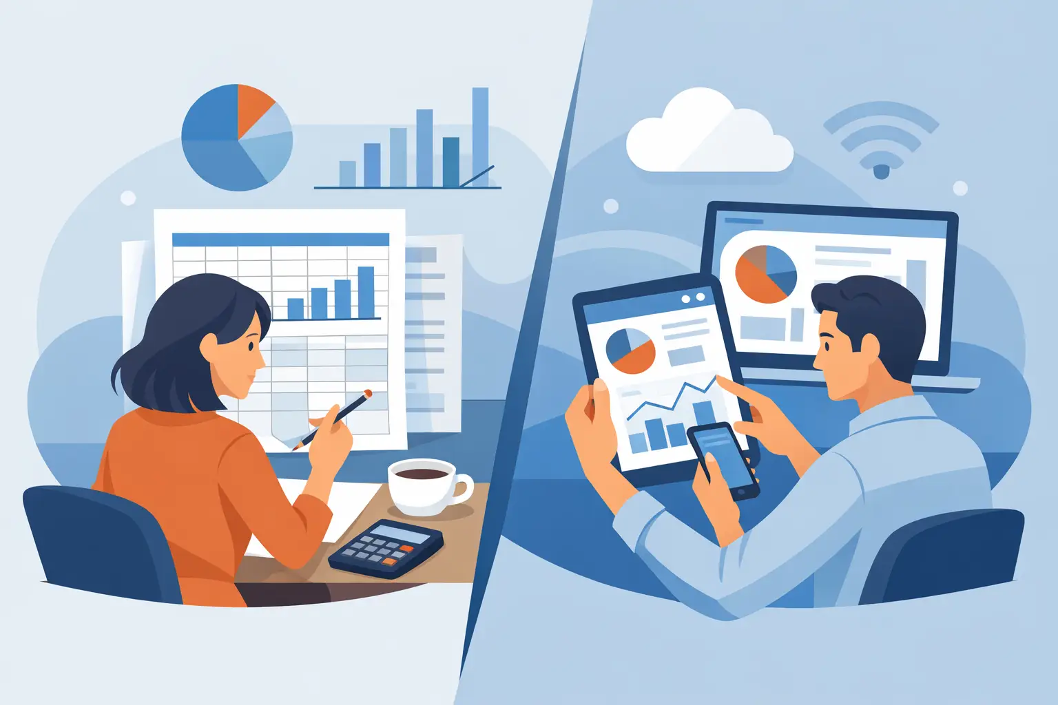 Planilha financeira ou aplicativo online: compare controle, automação e segurança para organizar gastos e investimentos